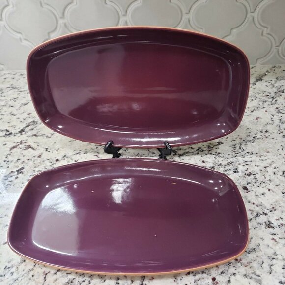 Frankoma Cherokee Red Plum Purple Terracotta Rectangular Platter Steak Plate 6P - Picture 1 of 9
